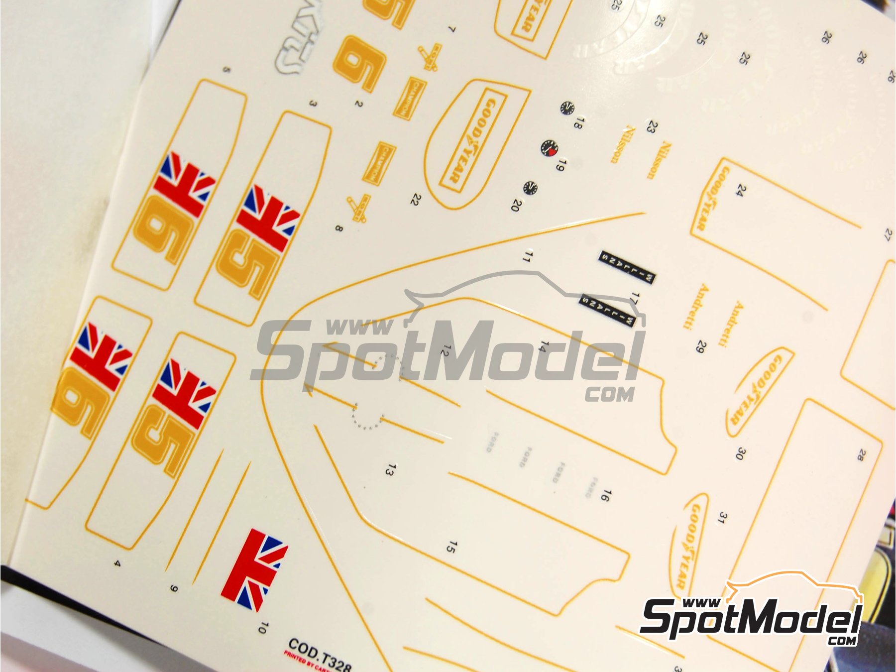 Tameo Kits TMK340: Car scale model kit 1/43 scale - Lotus